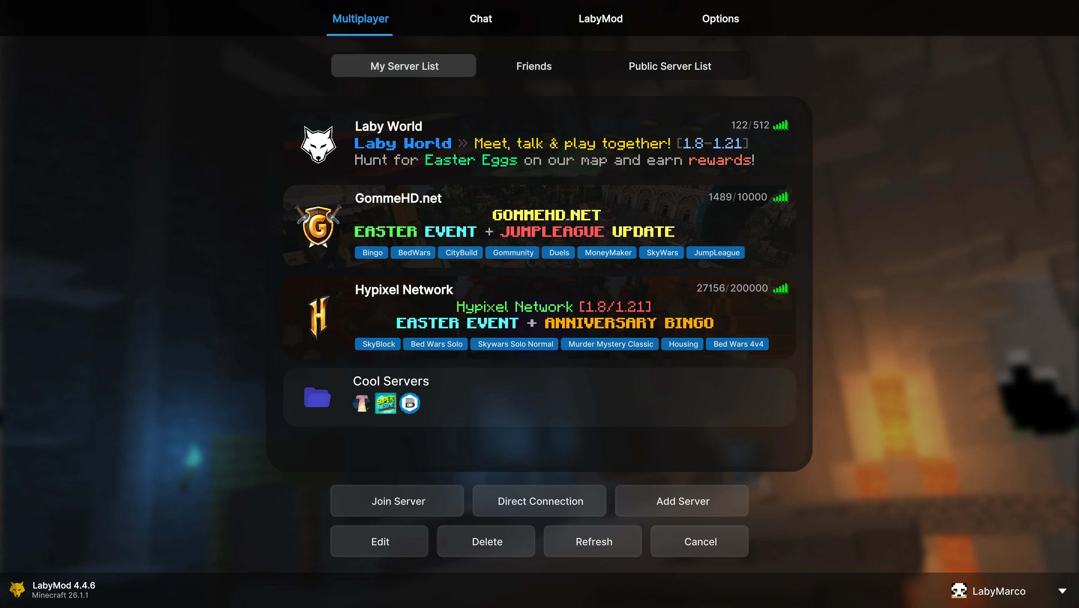 LabyMod Multiplayer Screenshot (fancy)