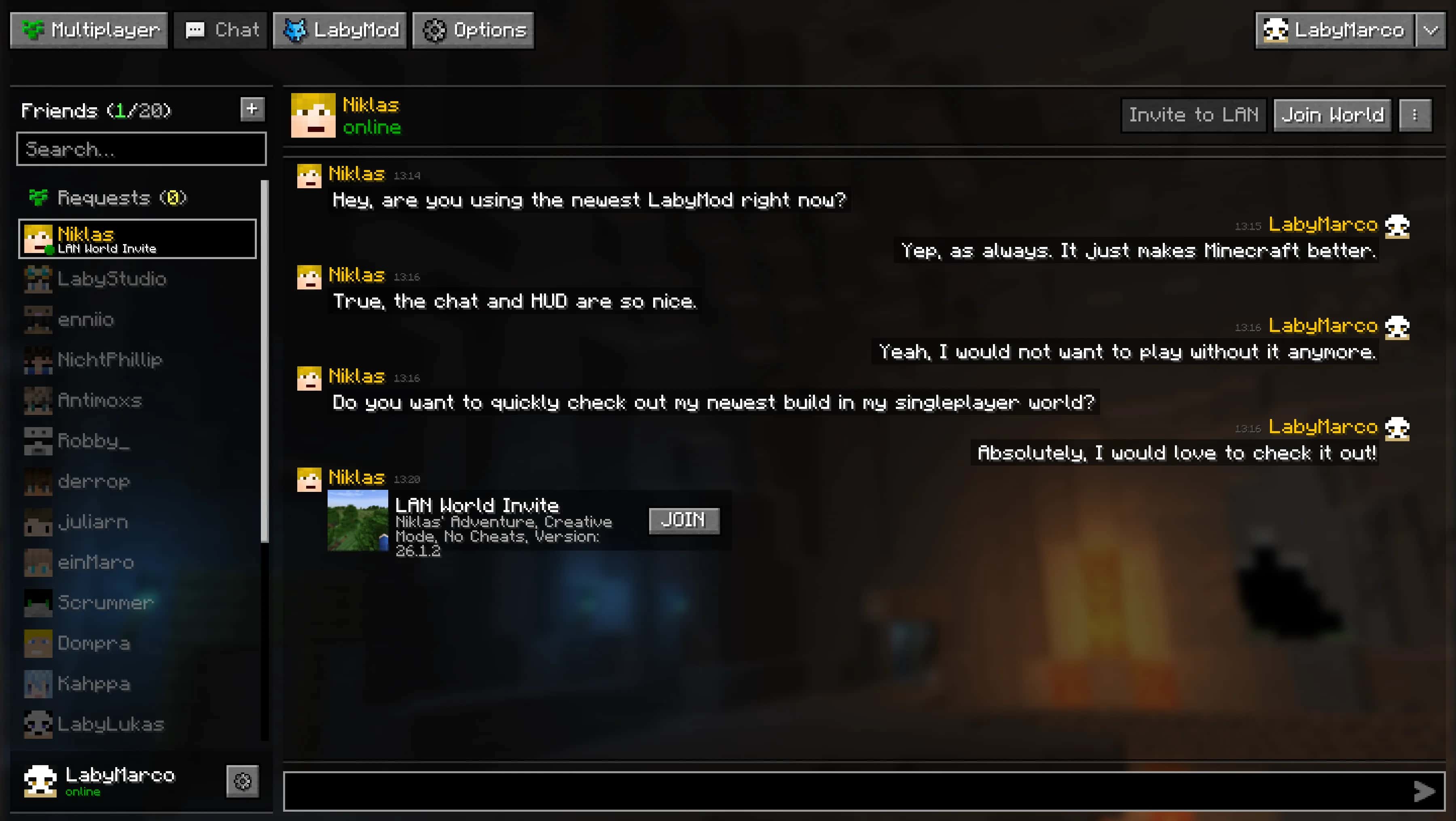 LabyMod Chat Screenshot (vanilla)