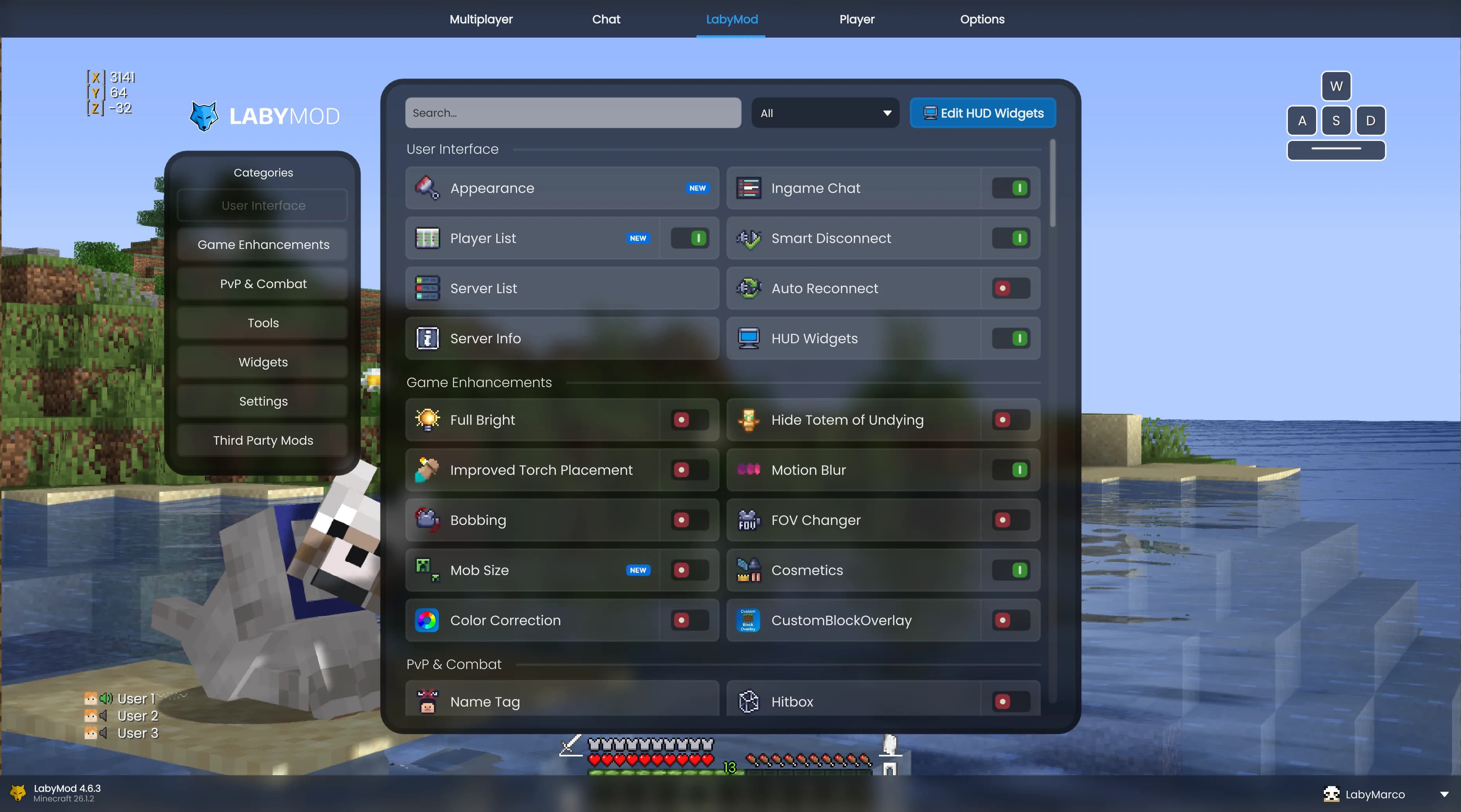 LabyMod Settings